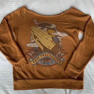 Obey off the shoulder sweatshirt